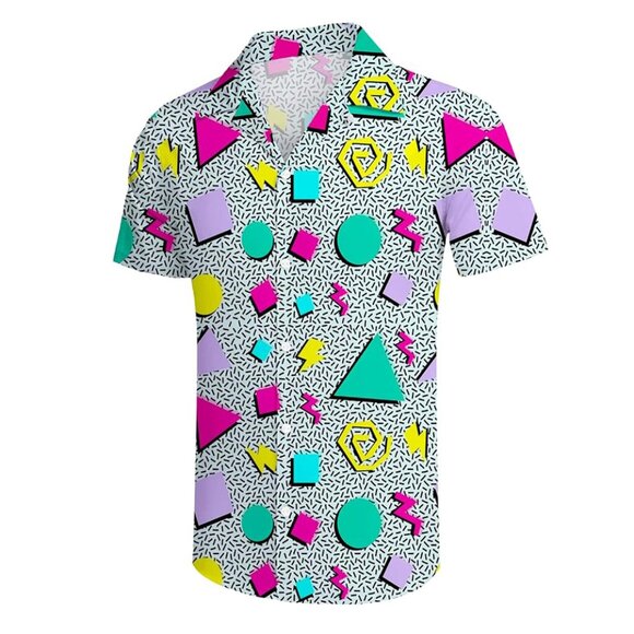 Other - Men's XXL 80's Themed Novelty Button Up Shirt